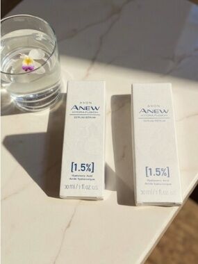 Lot of 2 Avon Anew Hydra Fusion 1.5% Hyaluronic Acid Serums